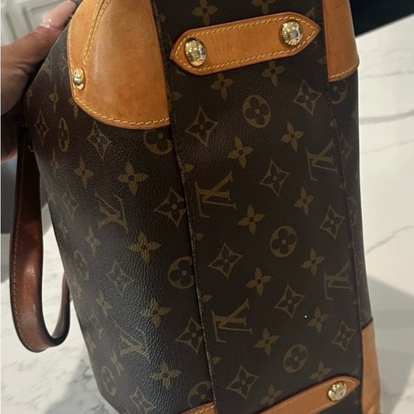 Louis Vuitton Brown and Tan Monogram Duffel Bag - Picture 2 of 12